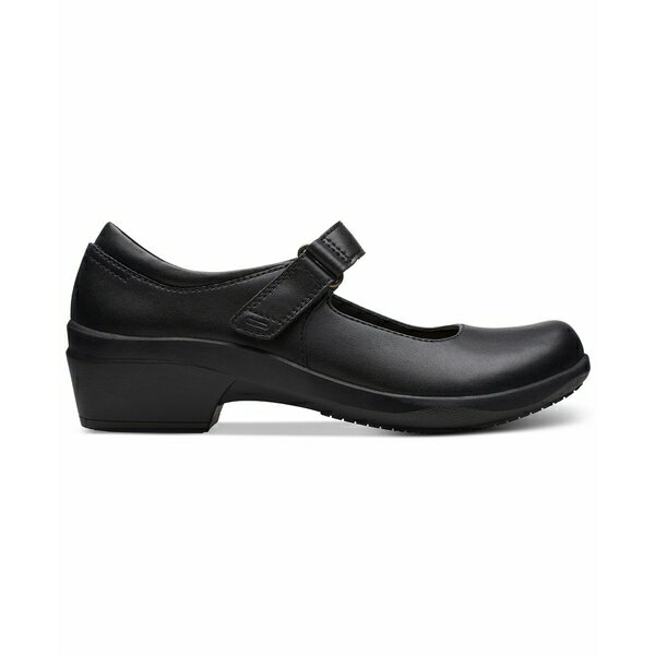 クラークス レディース スニーカー シューズ Women's Talene Ave Mary Jane Round-Toe Shoes Black Leather