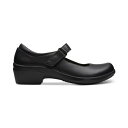 クラークス レディース スニーカー シューズ Women 039 s Talene Ave Mary Jane Round-Toe Shoes Black Leather