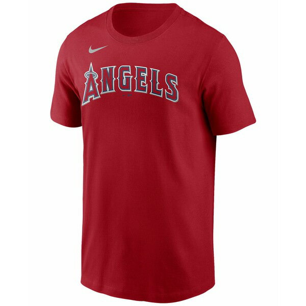 ナイキ レディース Tシャツ トップス Men's Mike Trout Los Angeles Angels Name and Number Player T-Shirt Red