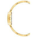 アンクライン レディース 腕時計 アクセサリー Women's Gold-Tone Alloy Watch 22mm x 38.5mm Black, Gold-Tone