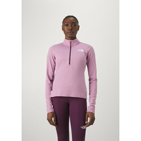 ノースフェイス レディース フィットネス スポーツ SUNRISER ZIP - Long sleeved top - mineral purple/black currant purple