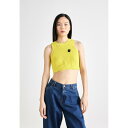 ダナ キャラン ニューヨーク レディース Tシャツ トップス SLEEVELESS CROPPED - Top - yellow