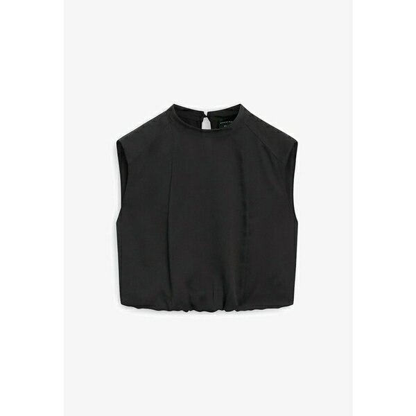 マッシモ ドゥッティ レディース シャツ トップス STUDIO - CROP WITH RUFFLES DETAIL - Blouse - black