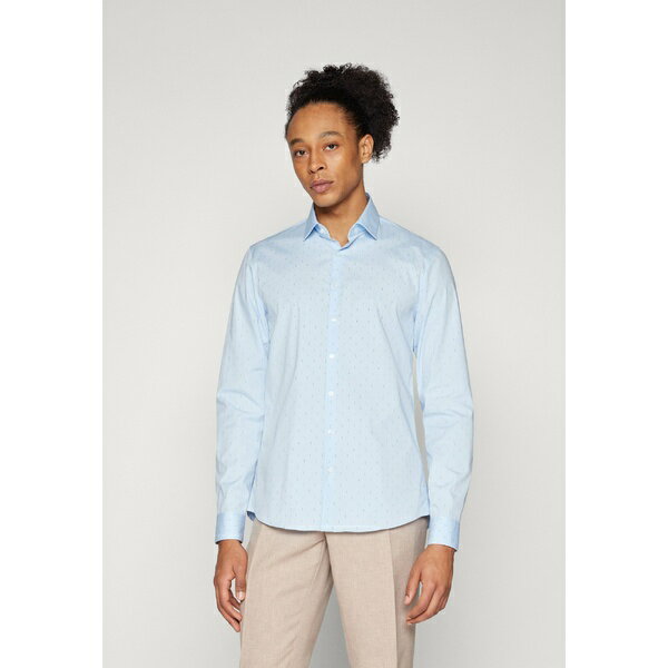 カルバン・クライン カルバンクライン メンズ シャツ トップス LEAF PRINT SLIM SHIRT - Formal shirt - calm blue