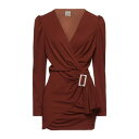 【送料無料】 ファイブルー レディース ワンピース トップス Mini dresses Brown