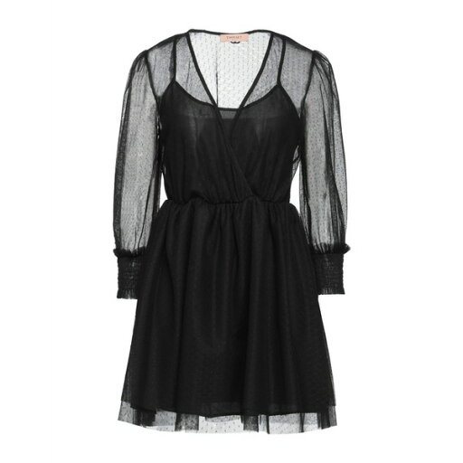 【送料無料】 ツインセット レディース ワンピース トップス Mini dresses Black 【送料無料】 ツインセット レディース ワンピース トップス Mini dresses Black