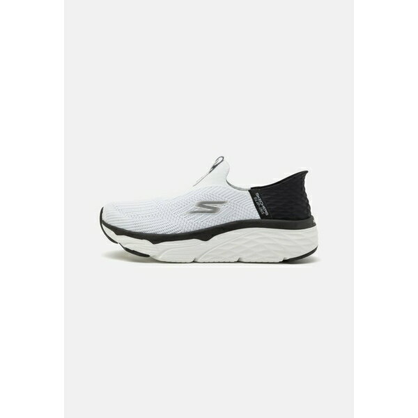 スケッチャーズ レディース テニス スポーツ MAX CUSHIONING ELITE SLIP IN - Neutral running shoes - white/black