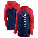 ファナティクス レディース ジャケット＆ブルゾン アウター Atlanta Braves Fanatics Branded Women 039 s Forever Fan FullZip Hoodie Jacket Navy/Red