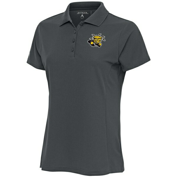 アンティグア レディース ポロシャツ トップス Wichita State Shockers Antigua Women's Legacy Pique Polo Pewter