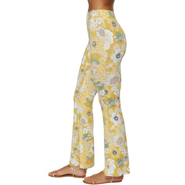 パからお オニール レディース カジュアルパンツ ボトムス Daisy Belle Floral Knit Pants Yellow：asty ・デザイン