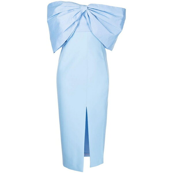 レイチェルギルバート レディース ワンピース トップス Kace off-shoulder bow-detail midi dress baby-blue