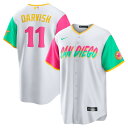 ナイキ メンズ ユニフォーム トップス Yu Darvish San Diego Padres Nike 2022 City Connect Replica Player Jersey White