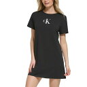 JoNC fB[X TVc gbvX Women's Logo T-Shirt Dress Swim Cover-Up Black