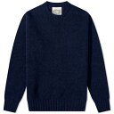 ジャミーソンズ オブ シェトランド メンズ ニット セーター アウター Jamieson 039 s of Shetland Crew Knit Blue