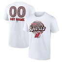 ファナティクス メンズ Tシャツ トップス New Jersey Devils Fanatics Branded Unisex Personalized Name Number Leopard Print TShirt White