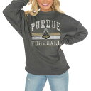 ゲームデイ レディース パーカー・スウェットシャツ アウター Purdue Boilermakers Gameday Couture Women's Good Vibes Premium Fleece Drop Shoulder Pullover Sweatshirt Charcoal