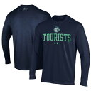 アンダーアーマー メンズ Tシャツ トップス Asheville Tourists Under Armour Performance Long Sleeve TShirt Navy