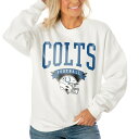 ゲームデイ レディース パーカー・スウェットシャツ アウター Indianapolis Colts Gameday Couture Women's Oversized Line Pullover Sweatshirt White