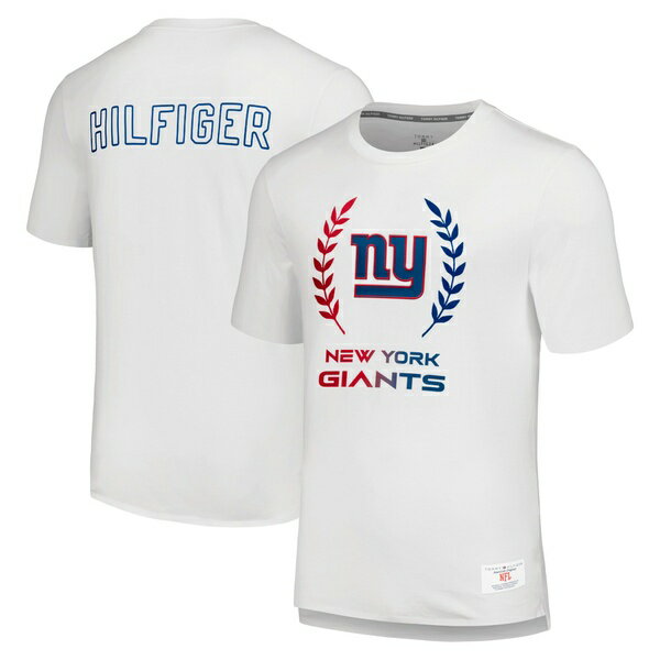 トミー ヒルフィガー メンズ Tシャツ トップス New York Giants Tommy Hilfiger Miles TShirt White