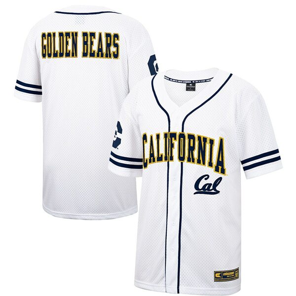 コロシアム メンズ ユニフォーム トップス Cal Bears Colosseum Free Spirited Mesh ButtonUp Baseball Jersey White