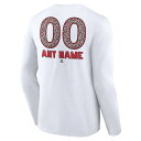 ファナティクス メンズ Tシャツ トップス New Jersey Devils Fanatics Branded Unisex Personalized Name & Number Leopard Print Long Sleeve TShirt White 3