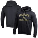 チャンピオン メンズ パーカー・スウェットシャツ アウター Colorado Buffaloes Champion Track & Field Icon Powerblend Pullover Hoodie Black