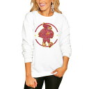 ゲームデイ レディース パーカー・スウェットシャツ アウター Iowa State Cyclones Women's End Zone Pullover Sweatshirt White