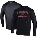 アンダーアーマー メンズ Tシャツ トップス South Carolina Gamecocks Under Armour Beach Volleyball Performance Long Sleeve TShirt Black