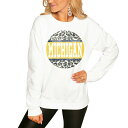 ゲームデイ レディース パーカー・スウェットシャツ アウター Michigan Wolverines Women's Scoop & Score Pullover Sweatshirt White