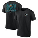 ファナティクス メンズ Tシャツ トップス San Jose Sharks Fanatics Branded Territorial TShirt Black