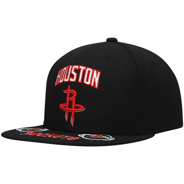 ミッチェル＆ネス ミッチェル&ネス メンズ 帽子 アクセサリー Houston Rockets Mitchell & Ness Front Loaded Snapback Hat Black