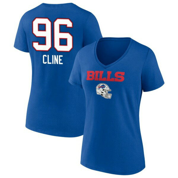 t@ieBNX fB[X TVc gbvX Buffalo Bills Fanatics Branded Women's Personalized Name & Number Team Wordmark VNeck TShirt Royal