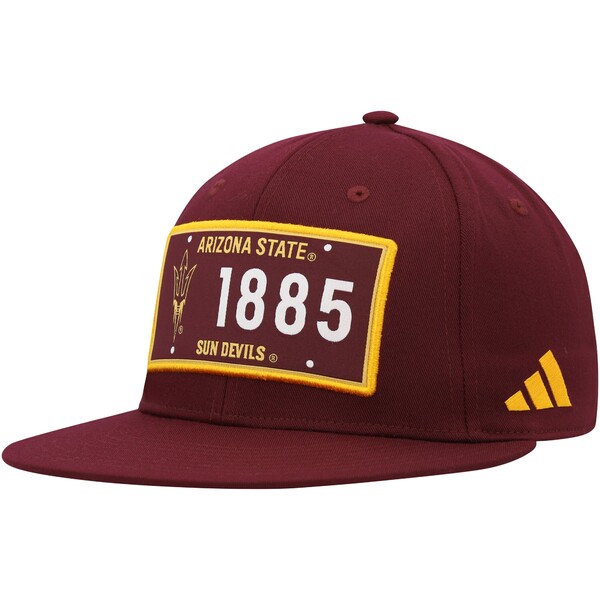 アディダス メンズ 帽子 アクセサリー Arizona State Sun Devils adidas Established Snapback Hat Maroon