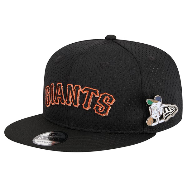 ニューエラ メンズ 帽子 アクセサリー San Francisco Giants New Era Post Up Pin 9FIFTY Snapback Hat Black