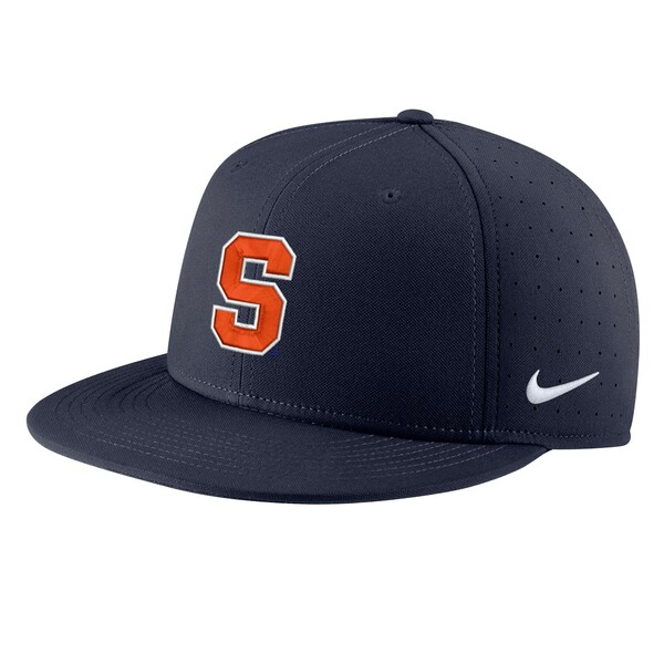 ナイキ メンズ 帽子 アクセサリー Syracuse Orange Nike Aero True Baseball Performance Fitted Hat Navy