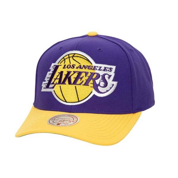 ミッチェル&ネス メンズ 帽子 アクセサリー Los Angeles Lakers Mitchell & Ness Soul XL Logo Pro Crown Snapback Hat Purple/Gold