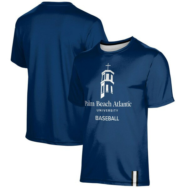 プロスフィア メンズ Tシャツ トップス Palm Beach Atlantic Sailfish ProSphere Baseball TShirt Navy