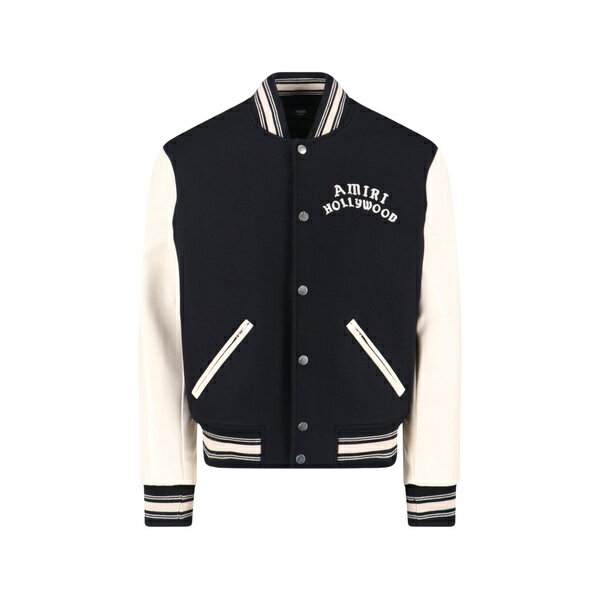 アミリ メンズ ジャケット＆ブルゾン アウター Logo Bomber Jacket Black(4)