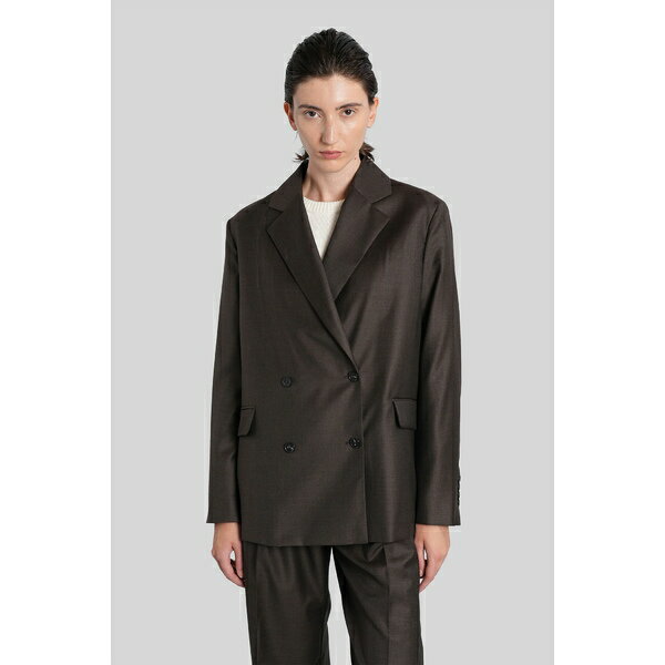 ルルー スタジオ レディース ジャケット＆ブルゾン アウター Donau Lds Blazer In Brown Wool brown