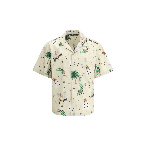 パーム・エンジェルス メンズ シャツ トップス Pin Up Bowling Shirt Ivory - Multicolor
