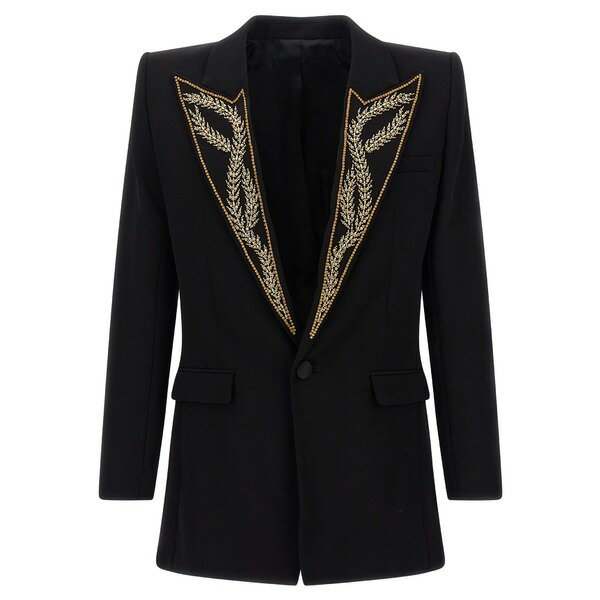 Хޥ  㥱åȡ֥륾  Leaf Embroidery Blazer Black