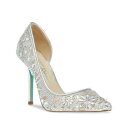 ベッツィジョンソン レディース オックスフォード シューズ Women's Chic Rhinestone Evening Pumps Silver