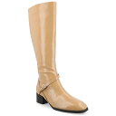 ジャーニーコレクション レディース ブーツ シューズ Women's Rhianah Block Heel Knee High Boots Tan
