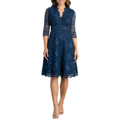 キヨナ レディース ワンピース トップス Women's Mademoiselle Lace Cocktail Dress with Sleeves Navy blue キヨナ レディース ワンピース トップス Women's Mademoiselle Lace Cocktail Dress with Sleeves Navy blue