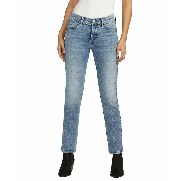 ジャグ レディース デニムパンツ ボトムス Women's Cassie Mid Rise Slim Straight Leg Jeans Beacon B..