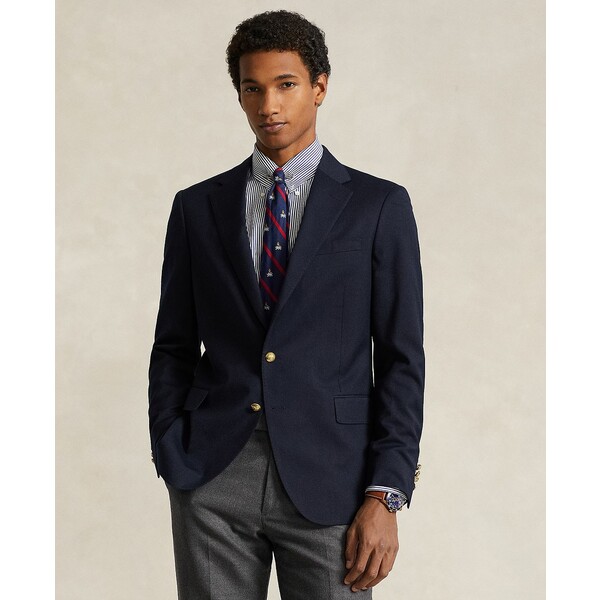 ե  㥱åȡ֥륾  Men's Polo Modern Wool-Blend Gabardine Blazer Navy