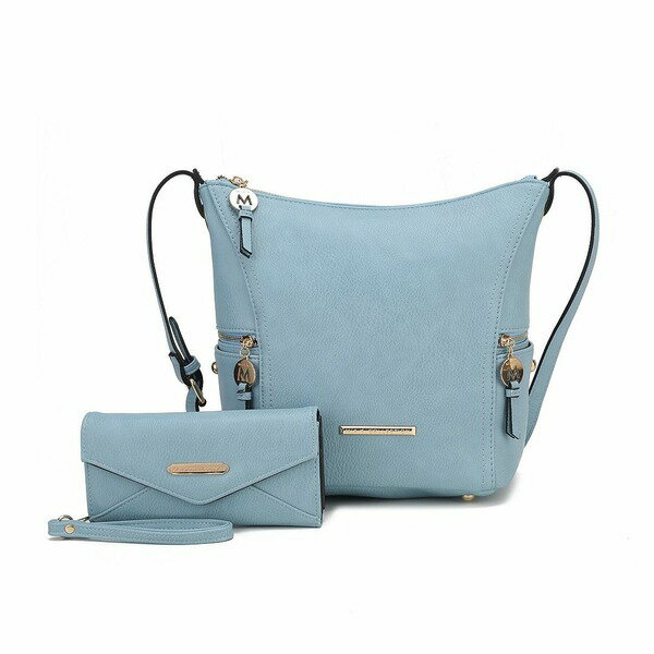 MKFコレクション レディース 財布 アクセサリー Lux Hobo Bag with Wallet by Mia K Denim blue