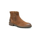 ジョンストンアンドマーフィー メンズ ブーツ シューズ Men's Barrett Zip Boots Brown Waxed Suede