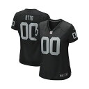 ナイキ レディース カットソー トップス Women's Jim Otto Black Las Vegas Raiders Game Retired Player Jersey Black(4)
