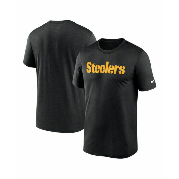ʥ   ȥåץ Men's Black Pittsburgh Steelers Primetime Legend Word...
